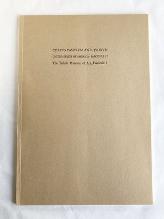 CORPUS VASORUM ANTIQUORUM Union Academique Internationale The Toledo Museum of Art Fascicule 1
