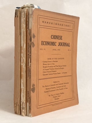 Item #10366 Chinese Economic Journal Vol I No 1, 3, 5; Vol V No. 6; Vol VI No. 4. Chinese...
