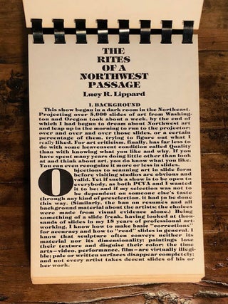 In Touch: Nature, Ritual And Sensuous Art From The Northwest: An Exhibition Selected by Lucy Lippard For The Portland Center for the Visual Arts, Portland, Oregon