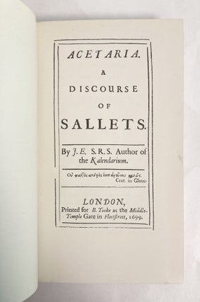 Acetaria A Discourse of Sallets