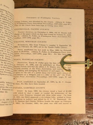 Newspapers of Washington Territory; Reprinted from the Washington Historical Quarterly ... for the School of Journalism