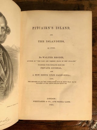 Pitcairn's Island, and the Islanders, in 1850