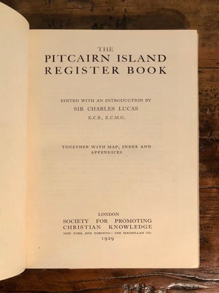 The Pitcairn Island Register Book