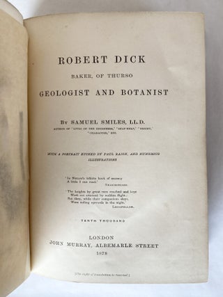 Robert Dick Baker of Thurso Geologist and Botanist