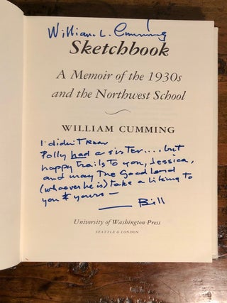 Item #11610 Sketchbook A Memoir of the 1930s and the Northwest School - INSCRIBED with ephemera....