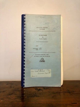 In Cold Blood - Uncorrected Proof in Clamshell Box