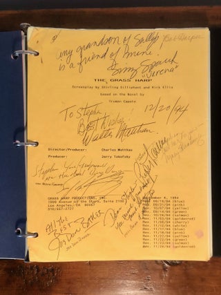 The Grass Harp - Screenplay for 1995 Movie SIGNED By Cast and Crew