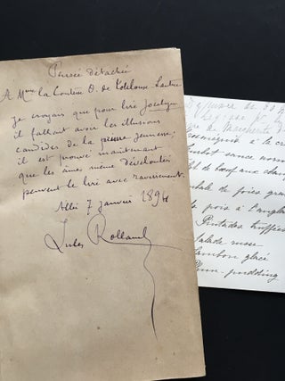 Jocelyn. Episode. Journal trouv&eacute; chez un cur&eacute; de village. Oeuvres de Lamartine [INSCRIBED by Jules Rolland to the aunt of Henri de Toulouse-Lautrec]