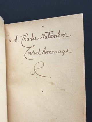 Figures et Caract&egrave;res - Presentation Copy INSCRIBED to Thad&eacute;e Natanson
