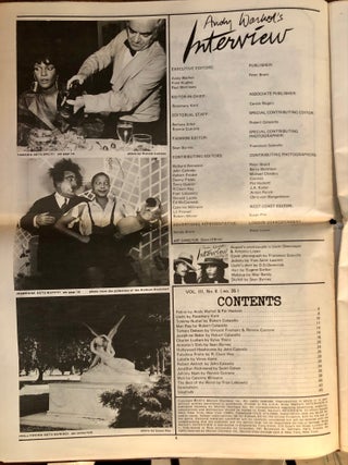 Andy Warhol's Interview Magazine #35 - August 1973