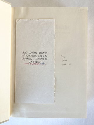 The Plains and the Rockies A Bibliography of Original Narratives of Travel and Adventure 1800-1865 - ONE of 75 Copies