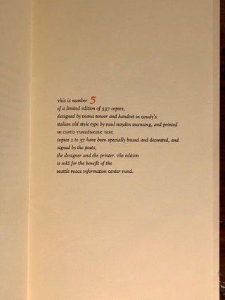 Ten Poets Seattle: 1962 - Limited Edition SIGNED by All