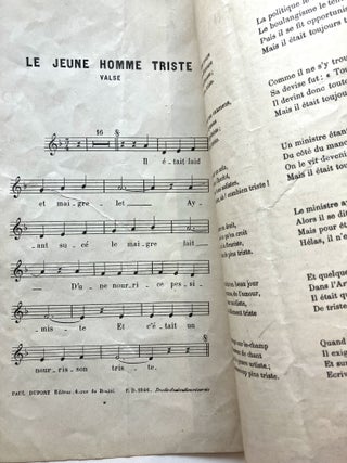 Adolphe ou le jeune homme triste Cr&eacute;e par Yvette Guilbert [sheet music]