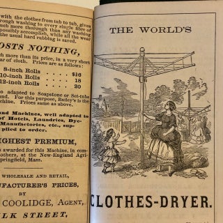 The Lady's Almanac for 1866 -- w/ad for Goodyear's Rubber Store