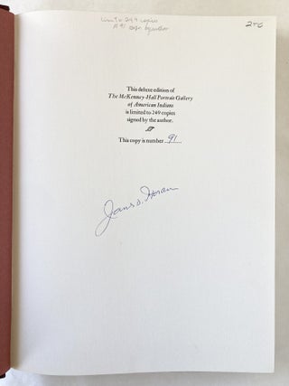 The McKenney-Hall Portrait Gallery of American Indians [SIGNED by the author]