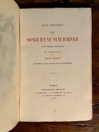Le Songe d'Une Nuit d'Hiver - Publisher INSCRIBED to Gaston Bussière
