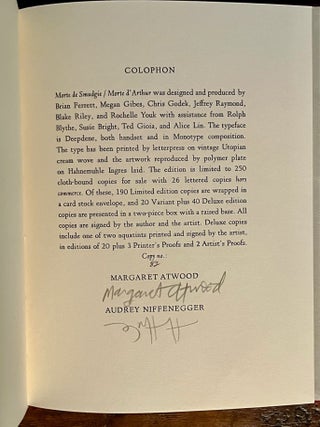 Morte de Smudgie with "Morte d'Arthur" by Alfred, Lord Tennyson - SIGNED by Atwood