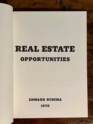 Real Estate Opportunities - WITH Original Glassine Jacket