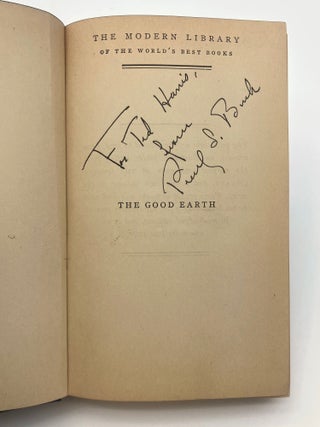 Item #13051 The Good Earth [ASSOCIATION COPY]. Pearl S. BUCK