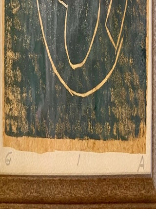 Guy Anderson Print: In the Dark and Light of Seeding - 1969 block print INSCRIBED to James Martin