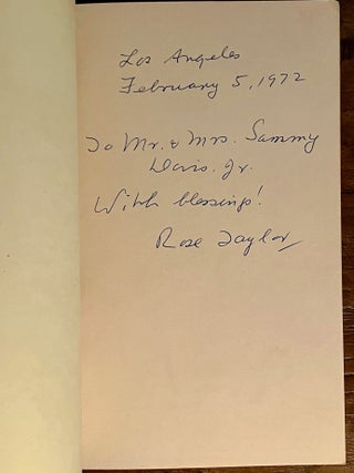 Item #13138 Poems for My People - INSCRIBED to Sammy Davis, Jr. Rose TAYLOR