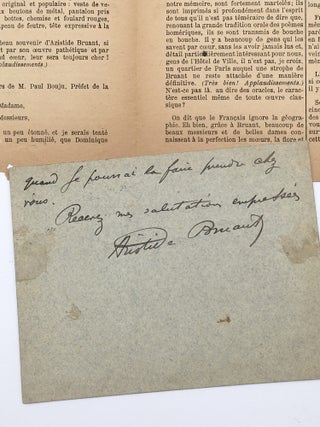 Autograph Letter Signed by Aristide Bruant, with Ephemera - Lot of Four Items