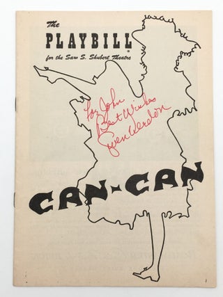 Item #13393 Playbill August 30, 1954: Can-Can INSCRIBED by Gwen Verdon. Broadway Performers, Gwen...