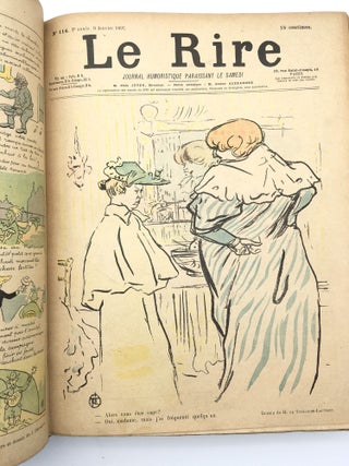 Le Rire Journal humoristique paraissant le samedi - 1894 1895 1896 1897 1898 1899 1900 1901 1902 1903 continuous - Number 1 through 430 and New Series Number 1 through 47 uniformly bound in nine volumes.