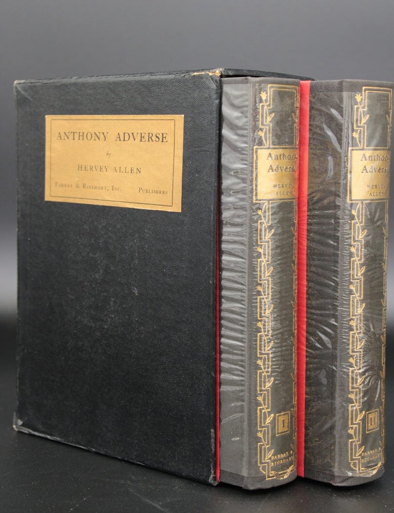 Item #13605 Anthony Adverse [In Two Volumes with Slipcase, INSCRIBED]. Hervey ALLEN.