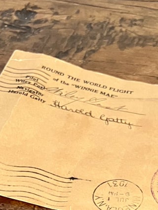 Wiley Post - Harold Gatty Signed Envelope from 1931 Record Breaking Round the World Flight in the Winnie Mae