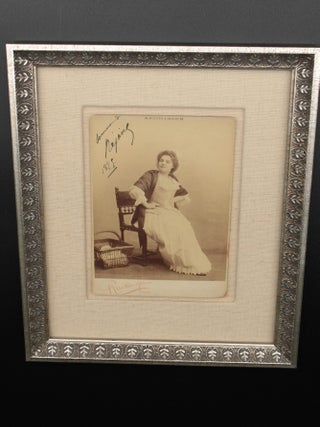 Gabrielle R&eacute;jane Signed Cabinet Card, Framed