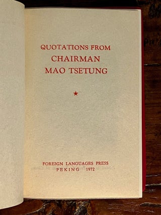 Quotations from Chairman Mao Tsetung