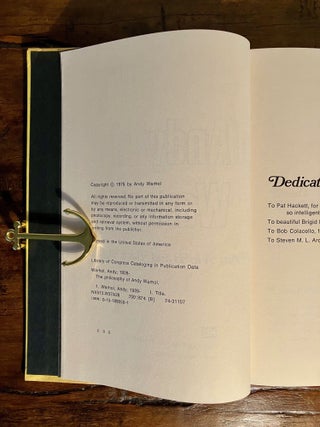 The Philosophy of Andy Warhol (From A to B and Back Again) [INSCRIBED Copy w/Soup Can Drawing]