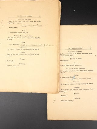 Les Types de Bruant Tableau Populaire en un Acte [Two Successive Sets of Bruant's Corrected Proofs]