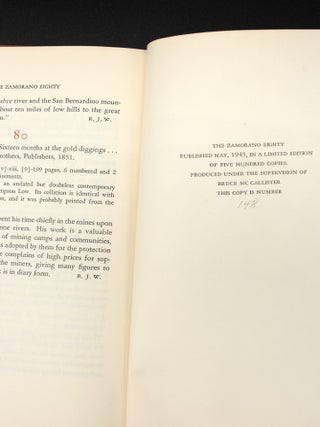 The Zamorano 80: A Selection of Distinguished California Books Made by Members of the Zamorano Club
