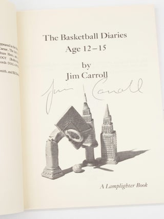 Item #13886 The Basketball Diaries [SIGNED by Carroll]. Jim CARROLL
