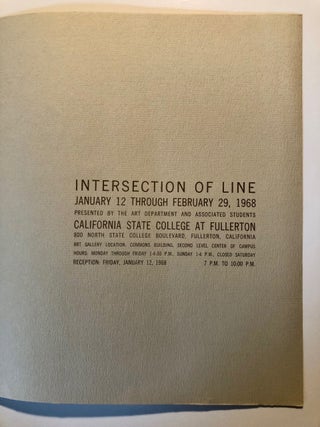Item #1449 Intersection of Line. Bernard KESTER