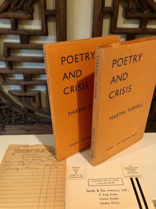 Item #1662 Poetry and Crisis. Martin TURNELL