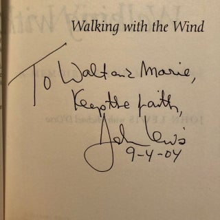 Item #1928 Walking with the Wind A Memoir of the Movement -- INSCRIBED copy. John LEWIS, Michael...