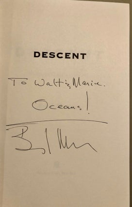 Item #1938 Descent The Heroic Discovery of the Abyss -- INSCRIBED copy. Brad MATSEN