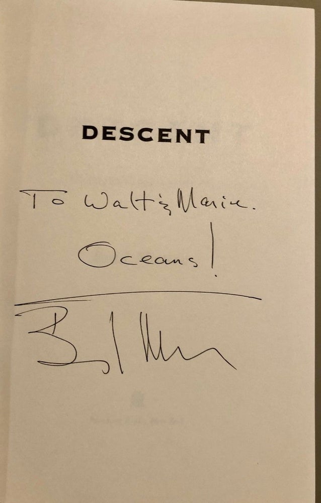Item #1938 Descent The Heroic Discovery of the Abyss -- INSCRIBED copy. Brad MATSEN.