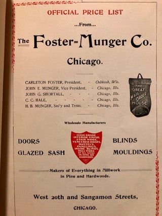 Item #2034 Official Price List from the Foster-Munger Co. Chicago ... : Doors, Blinds, Glazed...