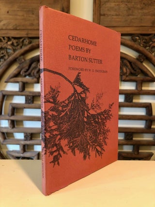 Cedarhome Poems by Barton Sutter -- SIGNED by Sutter and Snodgrass