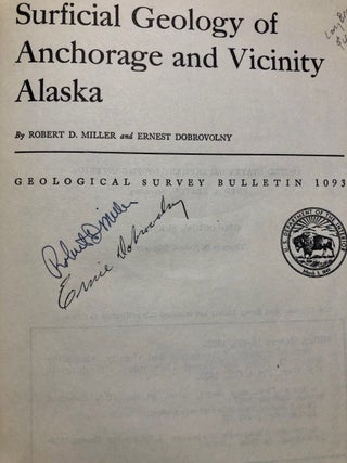 Surficial Geology of Anchorage and Vicinity Alaska Geological Survey Bulletin 1093 -- SIGNED copy