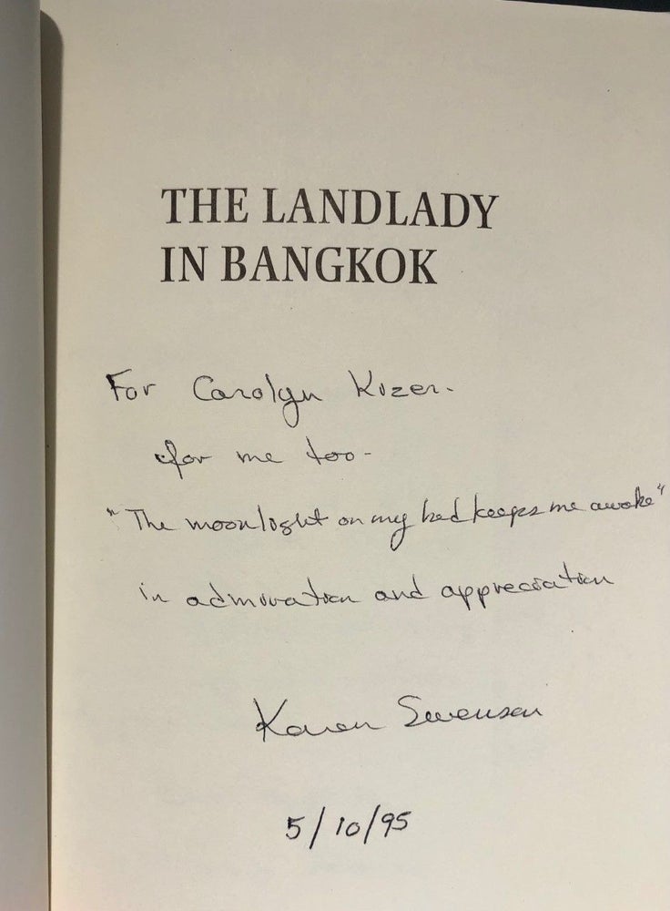 Item #2138 The Landlady in Bangkok -- INSCRIBED to Carolyn Kizer. Karen SWENSON.