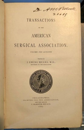Transactions of the American Surgical Association Volume the Seventh