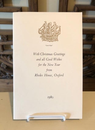 Item #2201 With Christmas Greetings And All Good Wishes For The New Year From Rhodes House,...