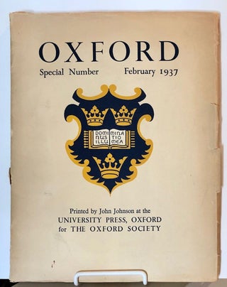 Item #2226 Oxford Special Number February 1937. LORD HALIFAX, Julian HUXLEY