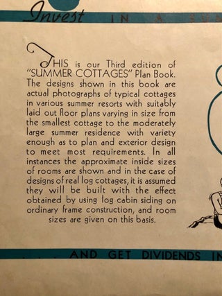 Summer Cottages Build a Summer Cottage This Year; Series No. 3
