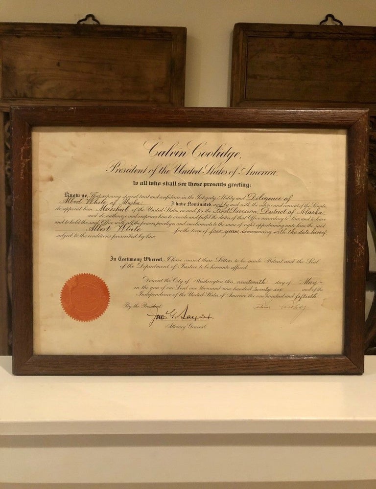 Calvin Coolidge - Signed Document While President of the United States ...